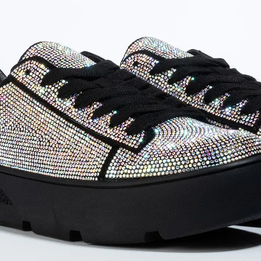 𝙇𝙖𝙨𝙩 𝙎𝙞𝙯 6 💎🎥Diamante Embellished Platfrm - Picture 8 of 14
